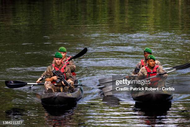 Guyanese Space Center. The French legionnaires patrol the immense space domain on foot, in quads, in tracked vehicles , or in kayaks on the site's...