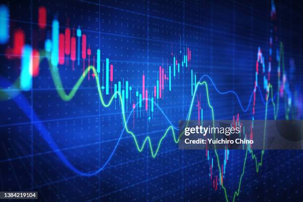 stock trading - 3d forex chart foto e immagini stock