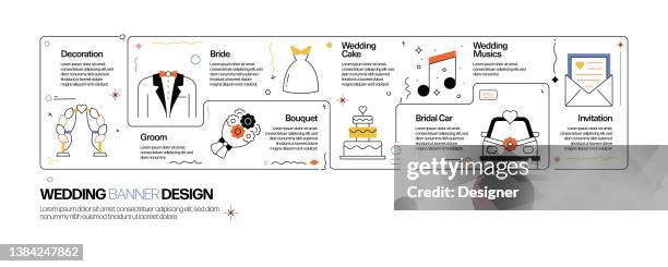 wedding concept, line style vector illustration - commitment icon stock illustrations