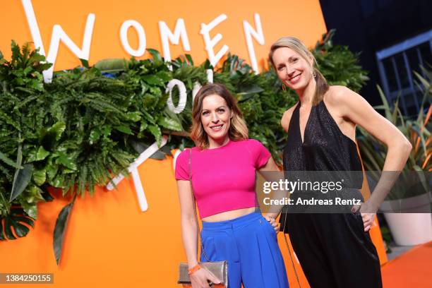 Jule Gölsdorf and Christine Langner attend the Women On Top Awards at 20° Restobar on March 10, 2022 in Duesseldorf, Germany.