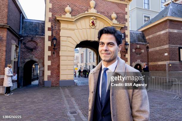 Minister for Climate and Energy Rob Jetten is seen arriving at the Binnenhof for the weekly Council of Ministers on March 11, 2022 in The Hague,...