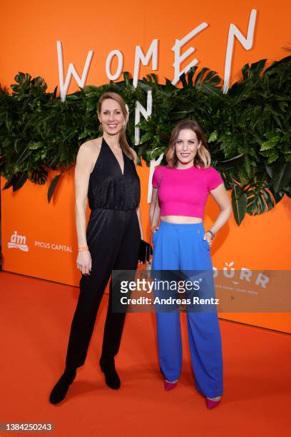 Christine Langner and Jule Gölsdorf attend the Women On Top Awards at 20° Restobar on March 10, 2022 in Duesseldorf, Germany.