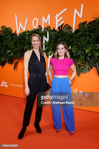 Christine Langner and Jule Gölsdorf attend the Women On Top Awards at 20° Restobar on March 10, 2022 in Duesseldorf, Germany.