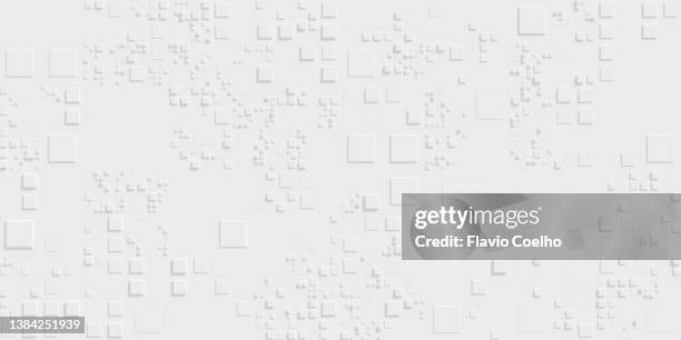 white square pattern background - carré forme bidimensionnelle photos et images de collection