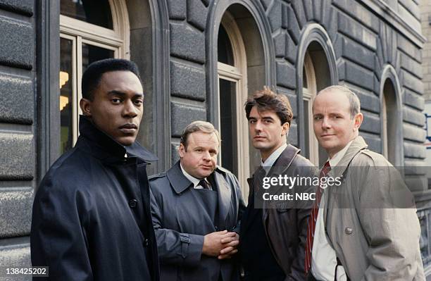 Season 1 -- Pictured: Richard Brooks as A.D.A. Paul Robinette, George Dzundza as Detective Maxwell "Max" Greevey, Chris Noth as Detective Mike Logan,...