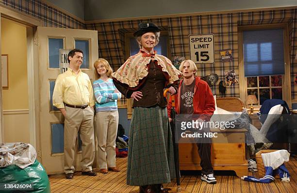 Episode 5 -- Air Date -- Pictured: Chris Parnell, Amy Poehler, Rachel Dratch as Mrs. Dalrymple, Andy Roddic as Kyle during "The Governess" skit on...