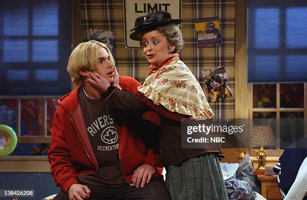 Episode 5 -- Air Date -- Pictured: Andy Roddic as Kyle, Rachel Dratch as Mrs. Dalrymple during "The Governess" skit on November 8, 2003