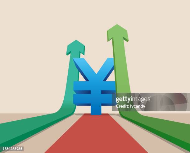 wealth  growth - yuan symbol stock illustrations