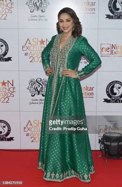Madhuri Dixit attends the 'Asian Excellence Awards' on March 11 2022 in Mumbai, India