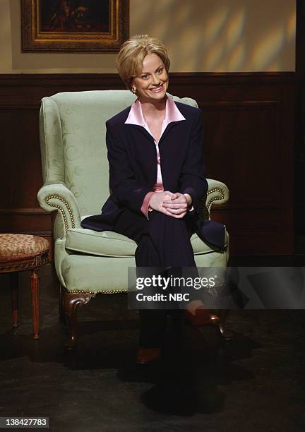 Saturday Night Live -- Episode 8 -- Air Date -- Pictured: Amy Poehler as Hillary Clinton during the "Hardball" skit on December 13, 2003