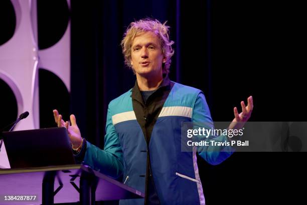 Yves Béhar speaks onstage at 'Pushing the Limits: Changing the Future of Design' during the 2022 SXSW Conference and Festivals at Hilton Austin on...