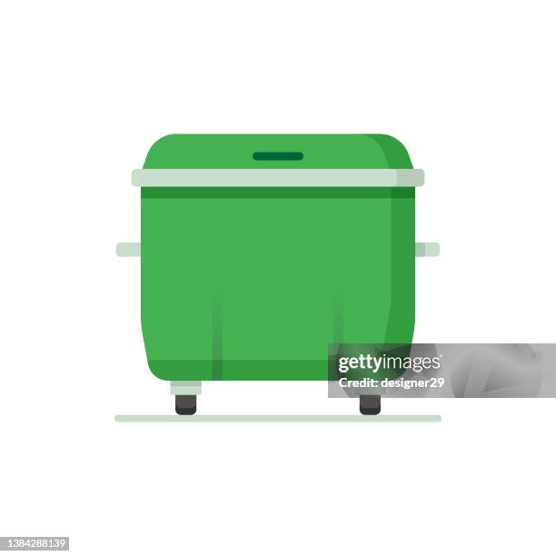 garbage container flat design. - plastic package isolated stock illustrations