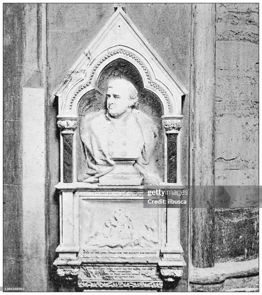 Antique travel photographs of London: Sir John Franklin's monument