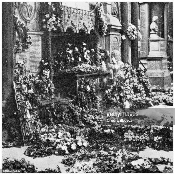 antique travel photographs of london: where tennyson is buried - lord alfred tennyson 幅插畫檔、美工圖案、卡通及圖標