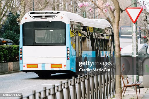 Bus Rear Side Rear View Of A City Bus High-Res Stock Photo - Getty Images