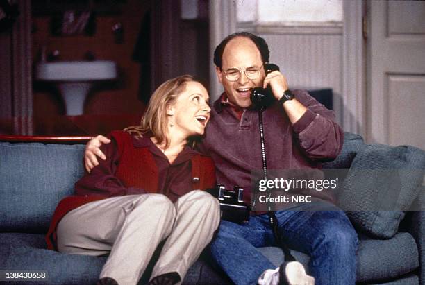 The Engagement" Episode 1 -- Pictured: Heidi Swedberg as Susan Biddle Ross, Jason Alexander as George Costanza