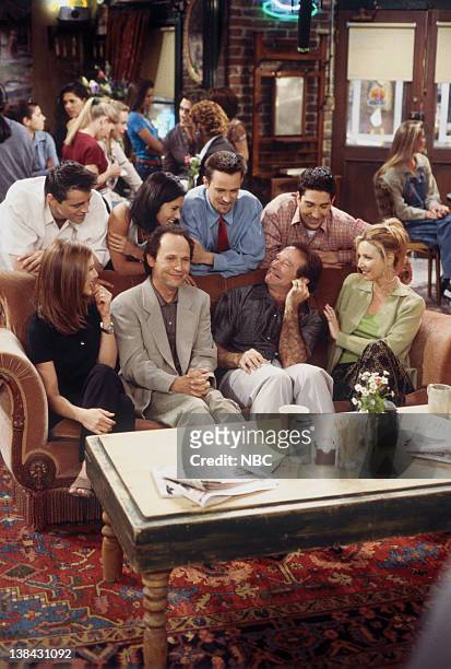 The One with the Ultimate Fighting Champion" Episode 24 -- Pictured: Jennifer Aniston as Rachel Green, Billy Crystal as Tim, Robin Williams as...