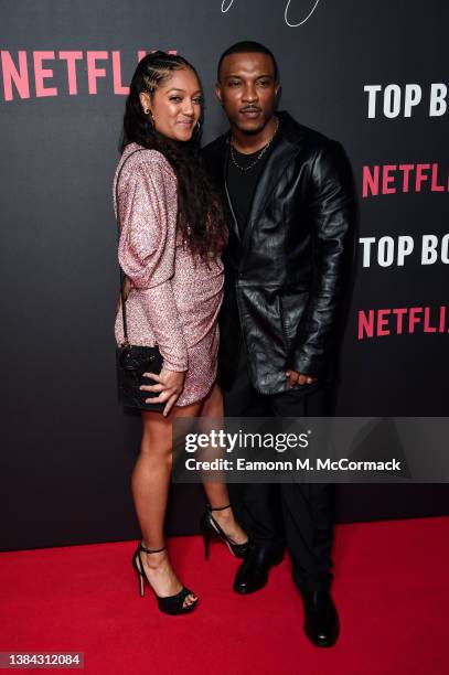 Danielle Walters and Ashley Walters attend the "Top Boy 2" World Premiere at Hackney Picturehouse on March 11, 2022 in London, England.