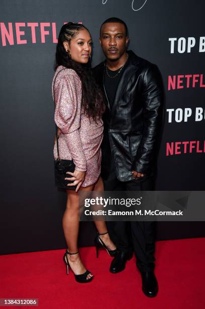 Danielle Walters and Ashley Walters attend the "Top Boy 2" World Premiere at Hackney Picturehouse on March 11, 2022 in London, England.