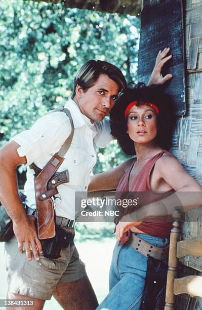 The Bend in the River: Part 1 & 2" Episode 2 & 3 -- Pictured: Dirk Benedict as Templeton 'Faceman' Peck, Marta DuBois as Bobbi Cardena