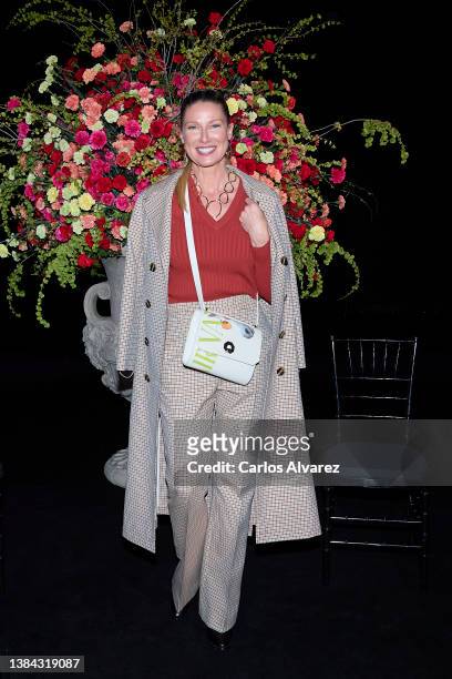 Anne Igartiburu attends the Jorge Vazque fashion show during Mercedes Benz Fashion Week March 2022 edition at Ifema on March 11, 2022 in Madrid,...