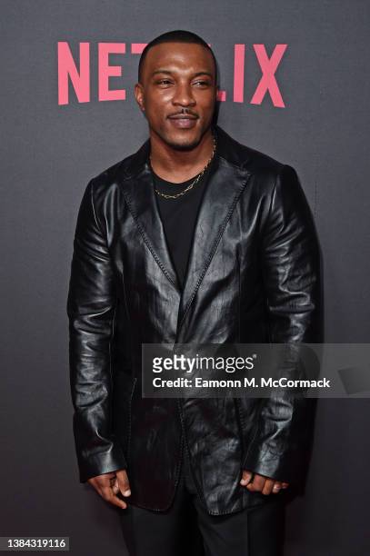 Ashley Walters attends the "Top Boy 2" World Premiere at Hackney Picturehouse on March 11, 2022 in London, England.