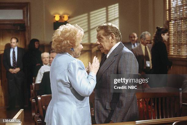 The Finale: Part 1 & 2" Episode 23/24 -- Pictured: Estelle Harris as Estelle Costanza, Jerry Stiller as Frank Costanza