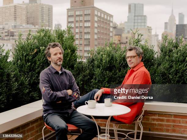Actors, comedians, musicians and filmmaker and members of The Flight of Conchords, Bret McKenzie and Jemaine Clement are photographed for New York...