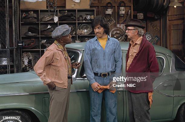 Pictured: Scatman Crothers as Louie, Freddie Prinze as Chico Rodriguez, Jack Albertson as Ed Brown