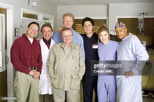 My Sacrificial Clam" Episode 21 -- Aired 04/30/02 -- Pictured: Stephen Furst as Dr. Franklyn, Ken Jenkins as Dr. Bob Kelso, Ed Begley Jr. As Dr....