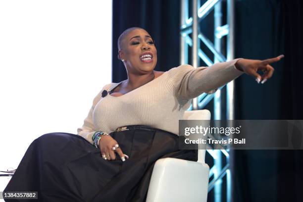 Symone D. Sanders speaks onstage at 'The Future of News is NOW' during the 2022 SXSW Conference and Festivals at Austin Convention Center on March...