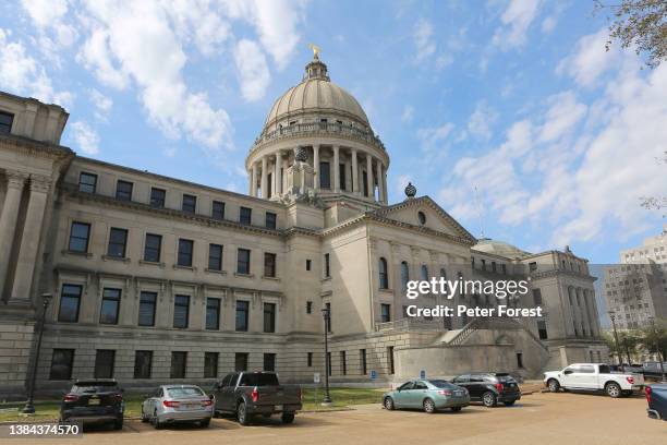 The Mississippi State Capitol Building is displayed on March 11, 2022 in Jackson, Mississippi.