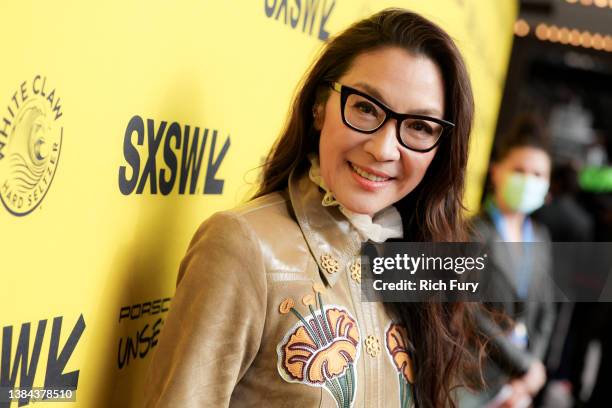 Michelle Yeoh attends the opening night premiere of "Everything Everywhere All At Once" during the 2022 SXSW Conference and Festivals at The...