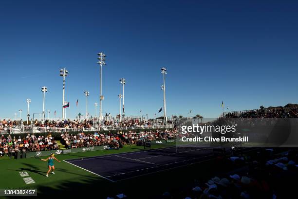 General view of court four as Harriet Dart of Great Britain plays against Elina Svitolina of the Ukraine in their second round match on Day 5 of the...