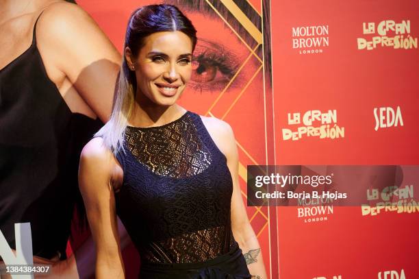 Pilar Rubio attends to the photocall of 'La Gran Depresion' theatre play premiere on March 11, 2022 in Madrid, Spain.