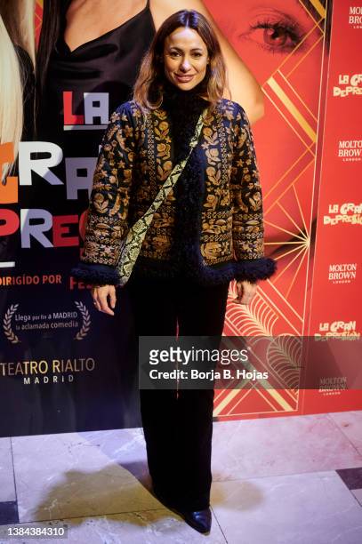 Natalia Verbeke attends to the photocall of 'La Gran Depresion' theatre play premiere on March 11, 2022 in Madrid, Spain.