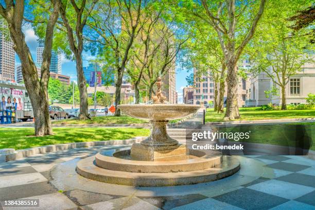 hartford connecticut city hall fountain - hartford stock pictures, royalty-free photos & images