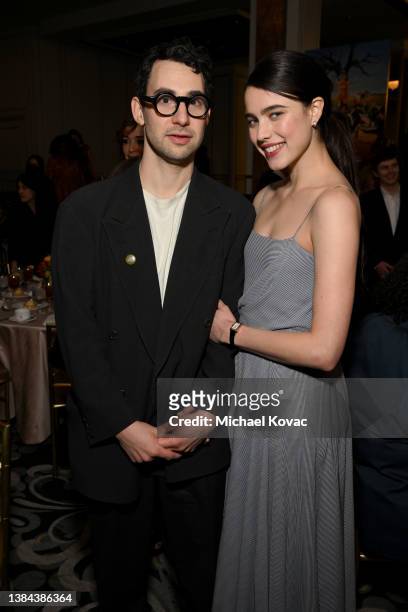 Jack Antonoff and Margaret Qualley attend the AFI Awards Luncheon at Beverly Wilshire, A Four Seasons Hotel on March 11, 2022 in Beverly Hills,...