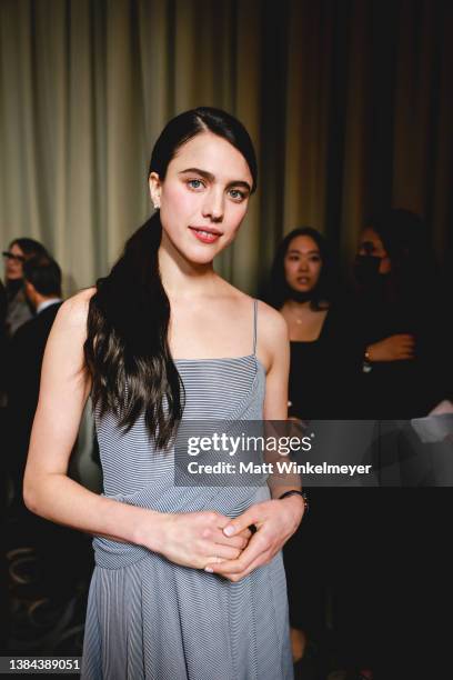 Margaret Qualley attends the AFI Awards Luncheon at Beverly Wilshire, A Four Seasons Hotel on March 11, 2022 in Beverly Hills, California.