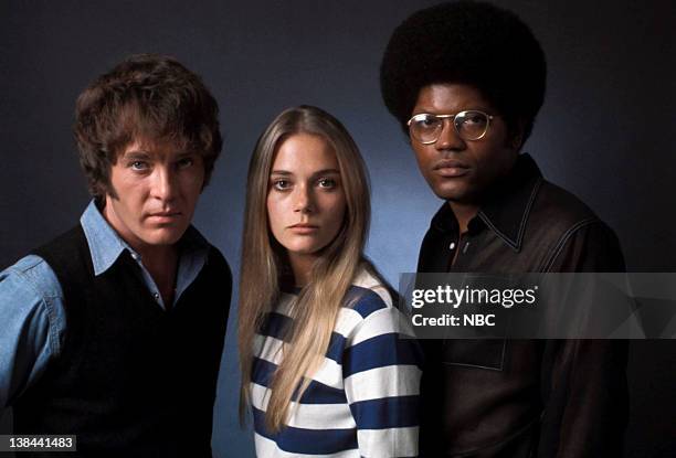 Pictured: Michael Cole as Pete Cochran, Peggy Lipton as Julie Barnes, Clarence Williams III as Linc Hayes