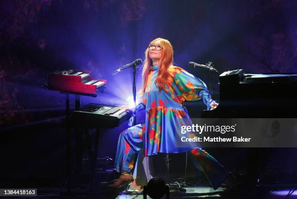 Tori Amos performs at the London Palladium on March 11, 2022 in London, England.