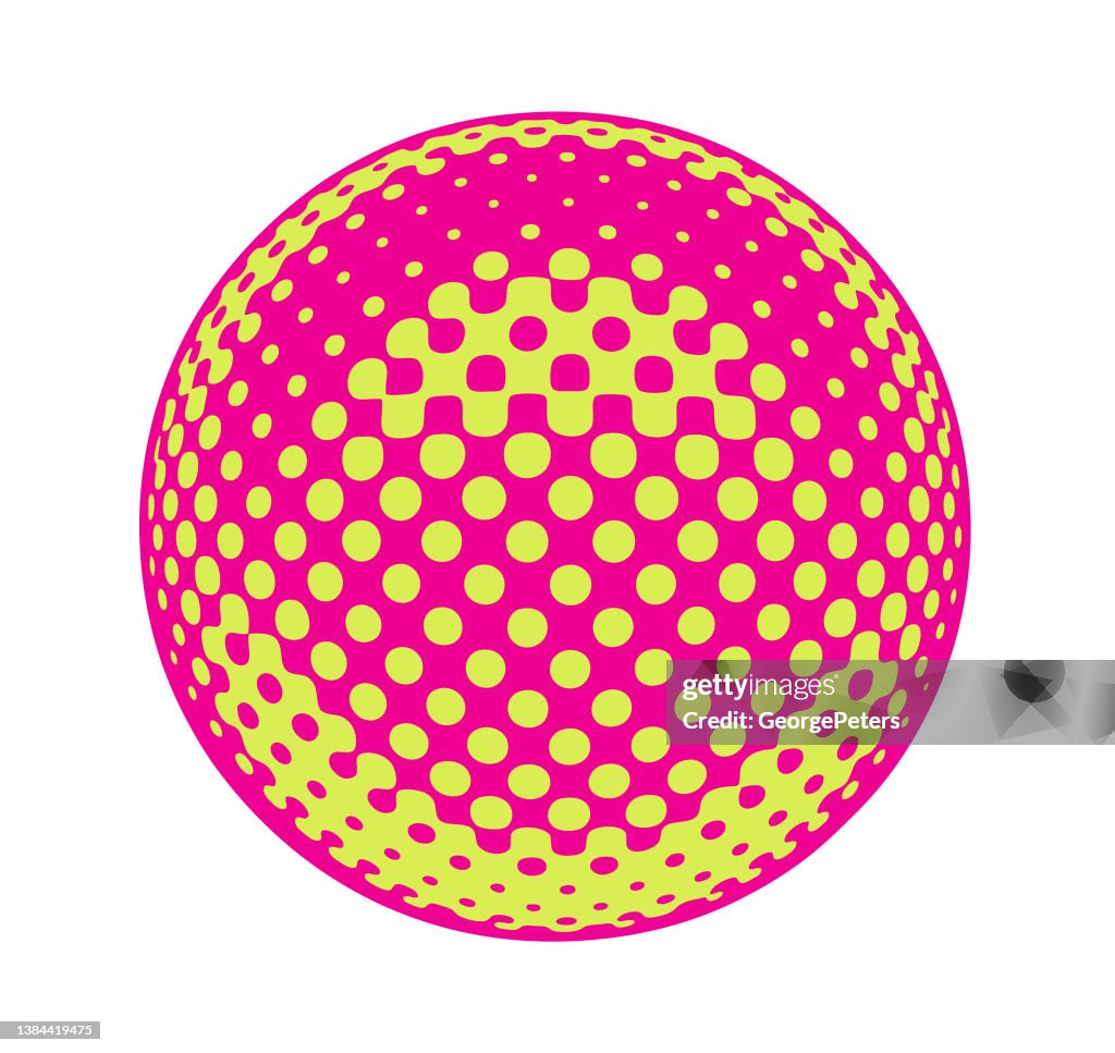 Digital Button With Half Tone Dot Pattern High-Res Vector Graphic ...