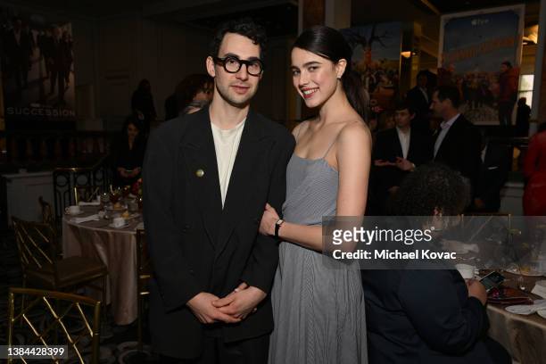 Jack Antonoff and Margaret Qualley attend the AFI Awards Luncheon at Beverly Wilshire, A Four Seasons Hotel on March 11, 2022 in Beverly Hills,...