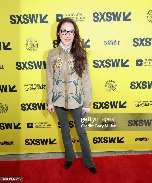 Michelle Yeoh attends the premiere of "Everything Everywhere All At Once" at the Paramount Theatre during the South By Southwest Conference And...