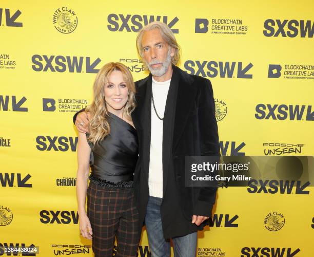 Sheryl Crow and Scooter Weintraub attend the "Sheryl" premiere at ZACH Theatre during the South By Southwest Conference And Festival on March 11,...