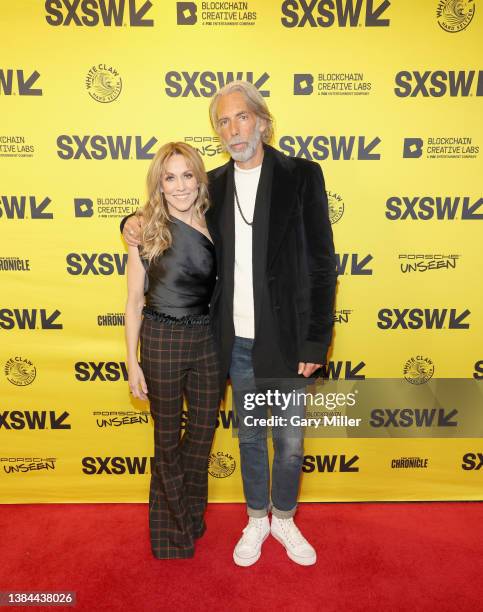 Sheryl Crow and Scooter Weintraub attend the "Sheryl" premiere at ZACH Theatre during the South By Southwest Conference And Festival on March 11,...