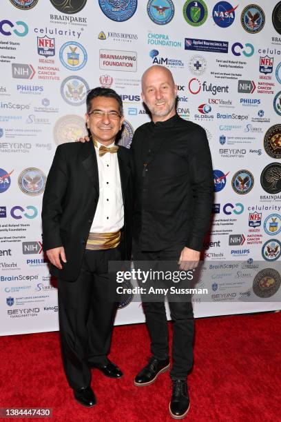 Chairman/CEO SBMT and President of Brain Mapping Foundation Dr. Babak Kateb and Sonny Mayo attend the 19th Annual "Gathering for a Cure" Black Tie...