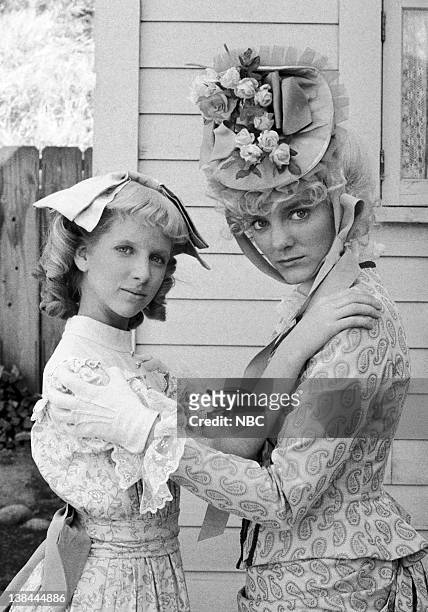 The Return of Nellie" Episode 8 -- Aired 11/15/82 -- Pictured: Allison Balson as Nancy Oleson, Allison Arngrim as Nellie Oleson Dalton