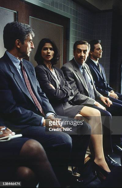 Aftershock" Episode 23 -- Air Date -- Pictured: Sam Waterston as Executive A.D.A. Jack McCoy, Jill Hennessey as A.D.A. Claire Kincaid, Jerry Orbach...