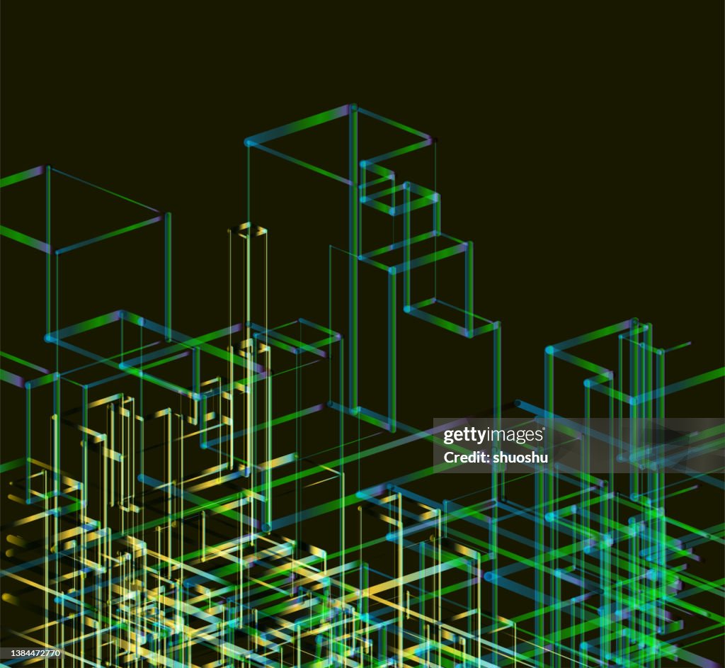 Abstract Color Digicore Pattern Abstract Colors Structure Space Digital Concept Pattern Background High ...